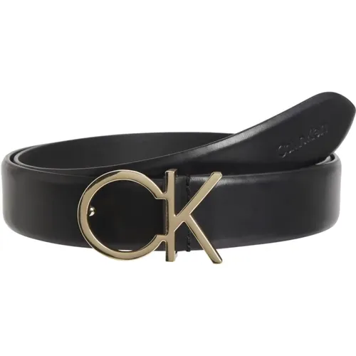 Schwarzer Logo Gürtel für Frauen , Damen, Größe: 75 CM - Calvin Klein - Modalova