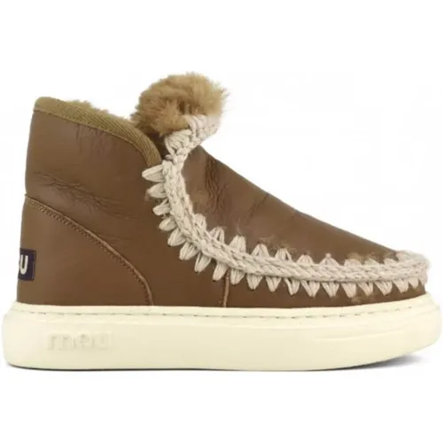 Eskimo Bold Leather Sneaker Hazelnut , female, Sizes: 3 UK, 8 UK, 4 UK - Mou - Modalova