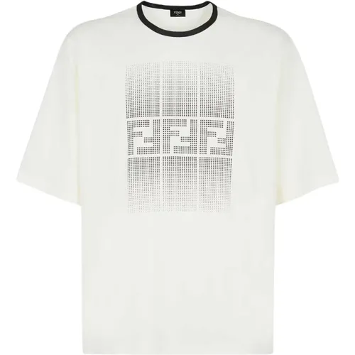 Natural Shaded T-Shirt , male, Sizes: L - Fendi - Modalova