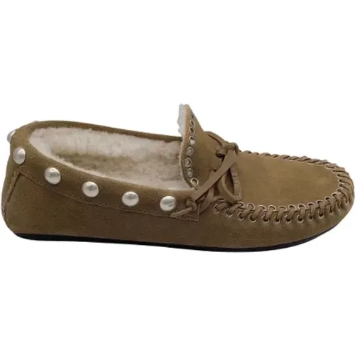 Brun Suede Leather Loafers , female, Sizes: 3 UK - Isabel Marant Pre-owned - Modalova