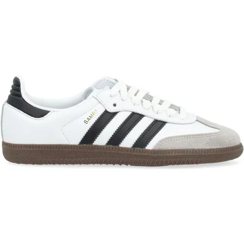 Weiße Leder Samba Sneaker , Damen, Größe: 38 1/2 EU - adidas Originals - Modalova