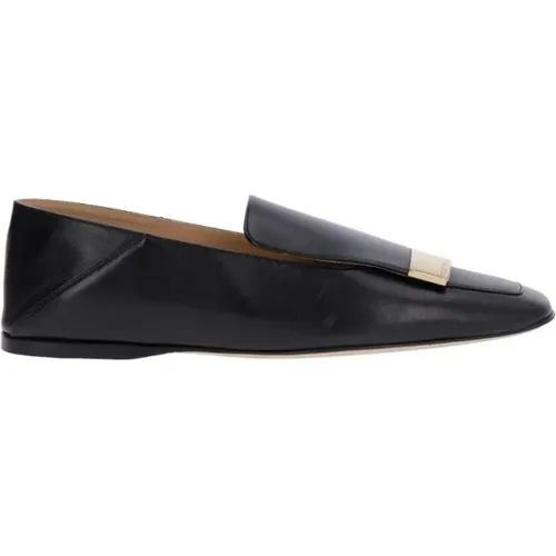 Schwarze Lederloafers A77990Mnan071000 , Damen, Größe: 39 EU - Sergio Rossi - Modalova