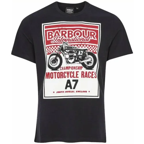 Legendäres A7 T-Shirt mit Vintage-Logo-Prints - Barbour - Modalova