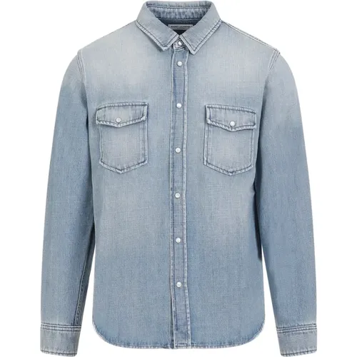 Denim Oversize Shirt , male, Sizes: 2XL, XL - Saint Laurent - Modalova