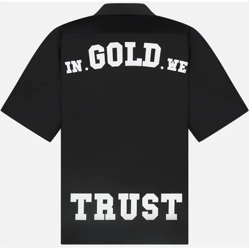 Schwarze Strandbluse Herren , Herren, Größe: XL - In Gold We Trust - Modalova