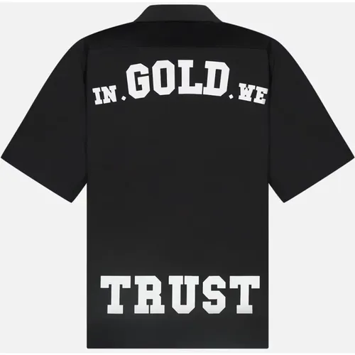 Schwarze Strandbluse Herren , Herren, Größe: S - In Gold We Trust - Modalova