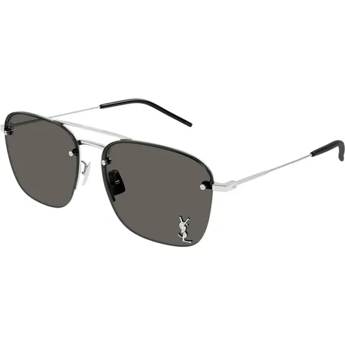 Silver/Grey Sunglasses SL 309 M,Sl 309 Sonnenbrille,/Grey Sunglasses SL 309 M - Saint Laurent - Modalova