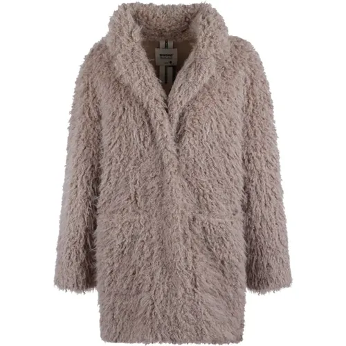 Faux-Fur Lapel Coat with Button Closure , female, Sizes: L, M - S.w.o.r.d 6.6.44 - Modalova