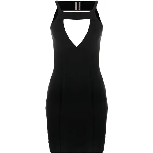 V-Neck Dress with Open Back , female, Sizes: S, M, L - Rick Owens - Modalova