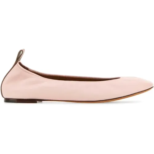 Rosa Lederballerinas , Damen, Größe: 36 EU - Lanvin - Modalova