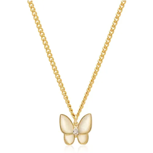 Women& Necklace with Statement Butterfly Pendant , female, Sizes: ONE SIZE - Nialaya - Modalova