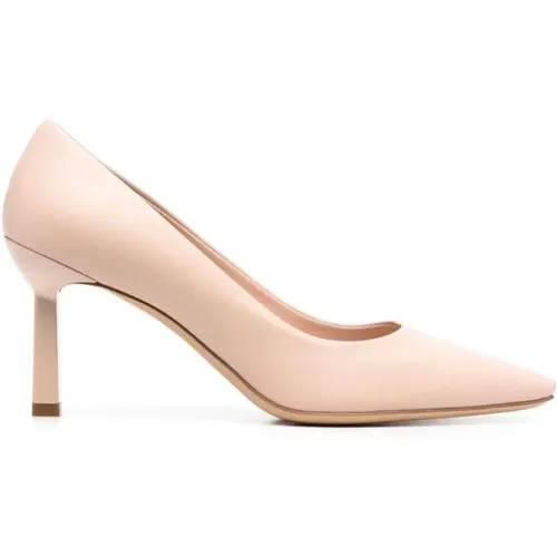 Petalo Leather Pumps Heel 7 cm , female, Sizes: 8 1/2 UK - Salvatore Ferragamo - Modalova