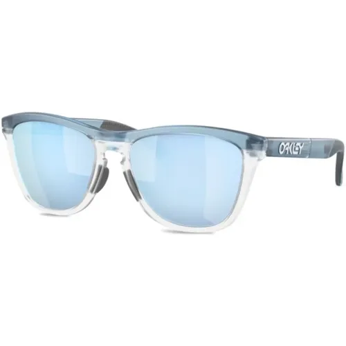 Blaue Quadratische Sonnenbrille UV-Schutzgläser - Oakley - Modalova