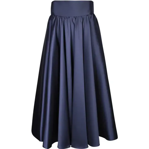 High-Waisted Mikado Skirt , female, Sizes: M, S, L - Blanca Vita - Modalova