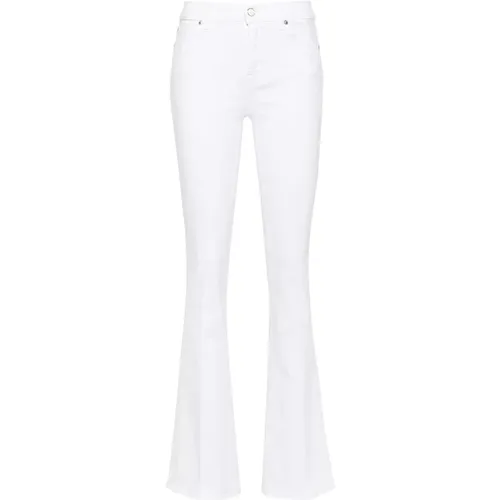 Hohe Taille Slim Fit Weiße Jeans , Damen, Größe: W29 - 7 For All Mankind - Modalova