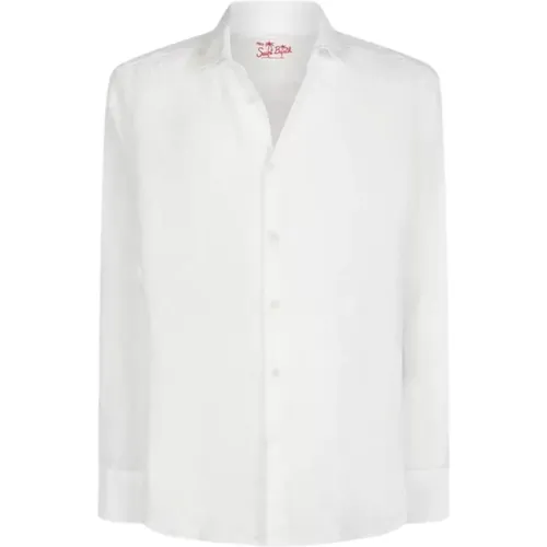 Linen Shirt 01520F Pamp001 - Saint Barth , male, Sizes: 3XL, S, 2XL, XL, L - MC2 Saint Barth - Modalova