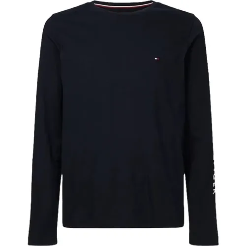 Langarm T-Shirt , Herren, Größe: S - Tommy Hilfiger - Modalova