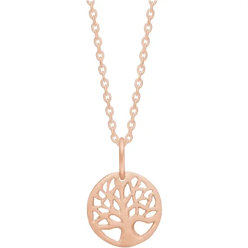 Baum des Lebens Roségold Halskette , Damen, Größe: S - Frk. Lisberg - Modalova