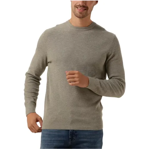 Grüner Strickpullover Crew Neck , Herren, Größe: S - Profuomo - Modalova