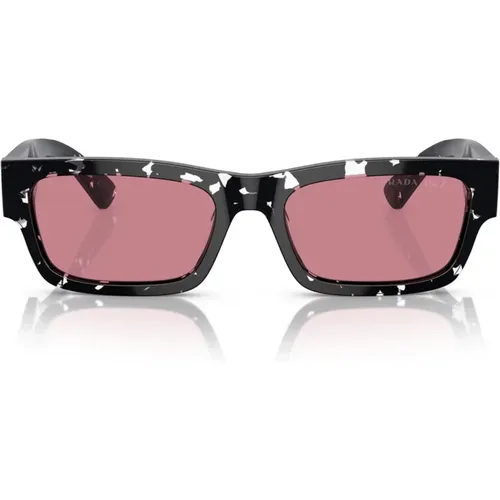 Stilvolle Rechteckige Polarisierte Sonnenbrille , unisex, Größe: 56 MM - Prada - Modalova