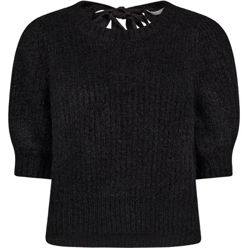 Schwarzer Schleifenstrickpullover - Co'Couture - Modalova