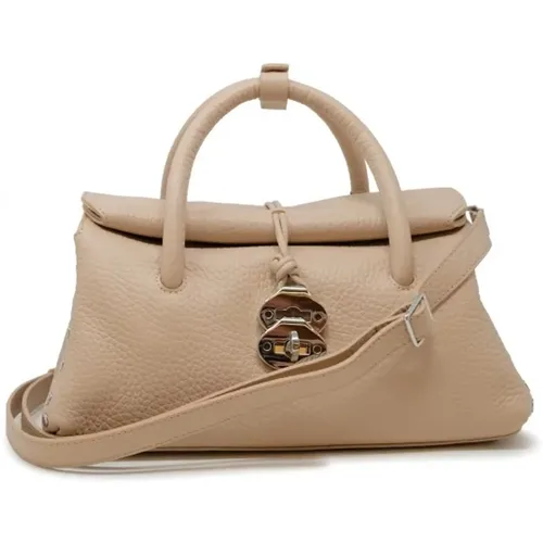 Rosa Lederhandtasche , Damen, Größe: ONE Size - Zanellato - Modalova