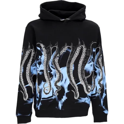 Schwarzer Hentai Streetwear Hoodie , Herren, Größe: S - Octopus - Modalova