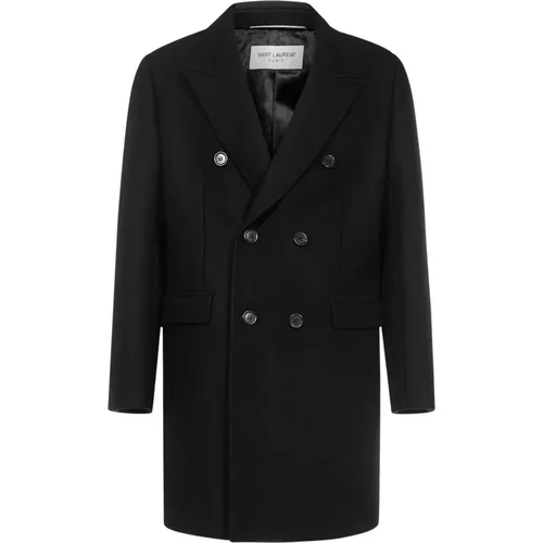 Double-Breasted Coat for Modern Men , male, Sizes: L - Saint Laurent - Modalova