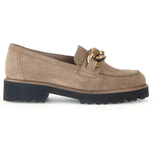 Velvet Taupe Loafers , Damen, Größe: 39 EU - Gabor - Modalova