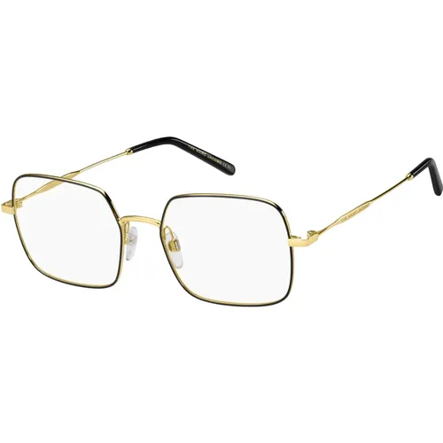 Schwarz Gold Brillengestelle , unisex, Größe: 54 MM - Marc Jacobs - Modalova