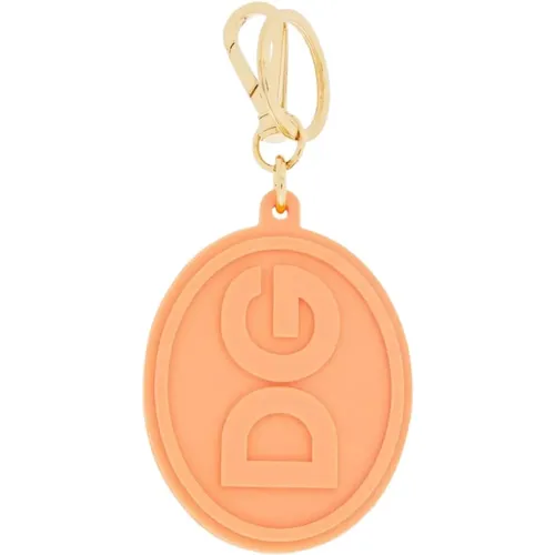 Oranger Logo Schlüsselanhänger Accessoire - Dolce & Gabbana - Modalova