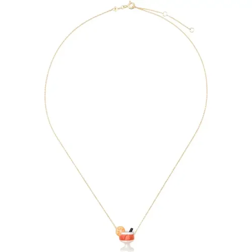 Gold Cocktail Necklace , female, Sizes: ONE SIZE - Aliita - Modalova