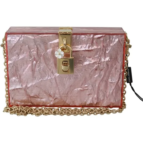 Rose Gold Cross Body Bag , female, Sizes: ONE SIZE - Dolce & Gabbana - Modalova