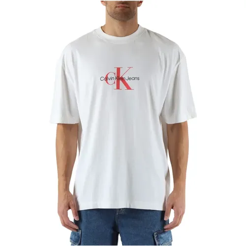 Oversized Baumwolle Logo Print T-shirt - Calvin Klein Jeans - Modalova