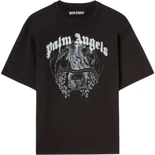 Printed Logo T-shirt Italy , male, Sizes: L, S, M - Palm Angels - Modalova