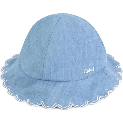 Kids Cotton Hat , female, Sizes: 52 CM - Chloé - Modalova