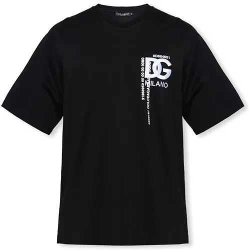 T-shirt with logo , male, Sizes: XL - Dolce & Gabbana - Modalova