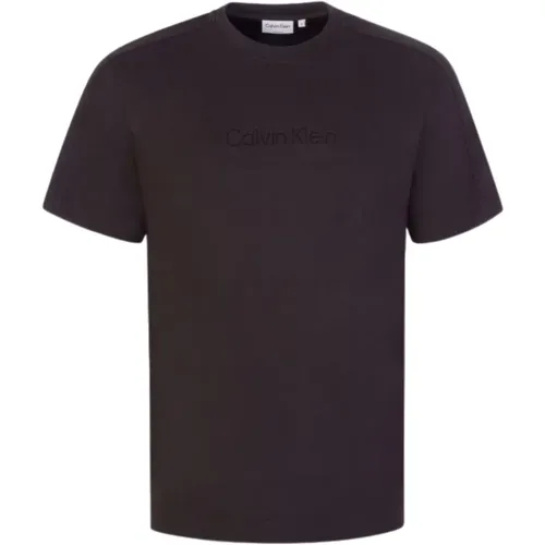 Cotton T-shirt with Tonal Logo , male, Sizes: L - Calvin Klein - Modalova