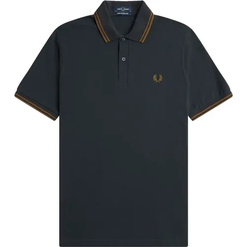 Original Twin Tipped Polo Night Green , Herren, Größe: 3XS - Fred Perry - Modalova