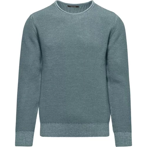 Ribbed Wool Blend Sweater with Round Neckline , male, Sizes: M, XL, 2XL, L, S, 3XL - BomBoogie - Modalova