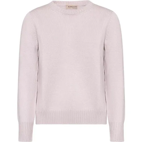 Rosa Pullover für Frauen , Damen, Größe: 2XS - Blanca Vita - Modalova