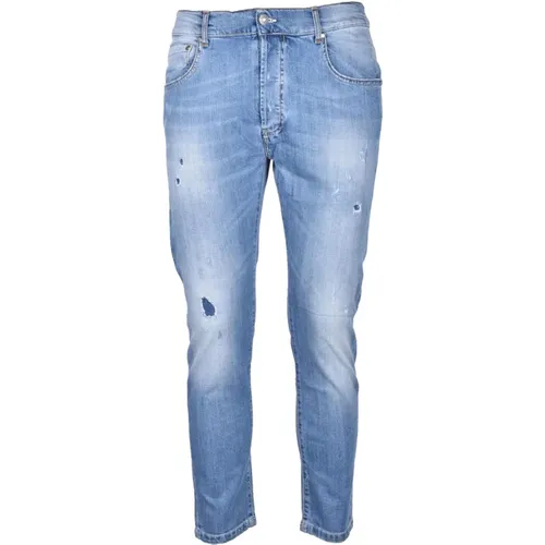 Graue Baumwoll Elastan Jeans - Daniele Alessandrini - Modalova