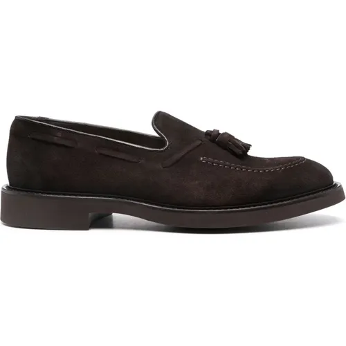 Braune Wildleder Loafer mit Quasten , Herren, Größe: 40 EU - Doucal's - Modalova