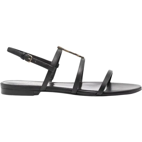 Stylische Sommer Sandalen für Frauen , Damen, Größe: 38 1/2 EU - Saint Laurent - Modalova