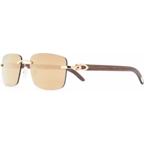 Ct0013Rs 001 Sunglasses , male, Sizes: 58 MM - Cartier - Modalova