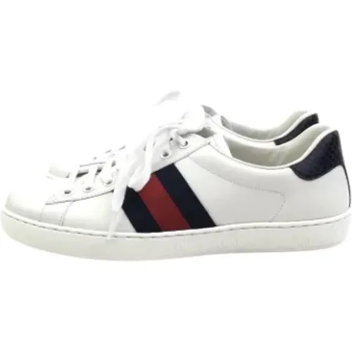 Pre-owned Leather sneakers , male, Sizes: 2 1/2 UK - Gucci Vintage - Modalova