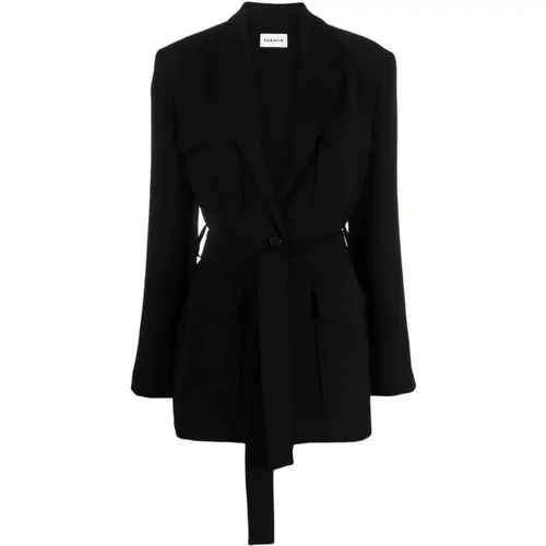 Belted Blazer Jacket , female, Sizes: S - P.a.r.o.s.h. - Modalova