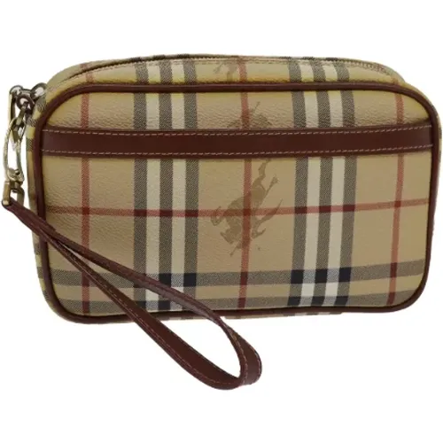 Pre-owned Leder clutches , Damen, Größe: ONE Size - Burberry Vintage - Modalova