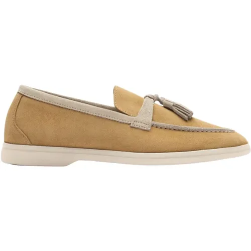 Leichter Tassel Loafer aus Wildleder , Damen, Größe: 39 1/2 EU - Scarosso - Modalova