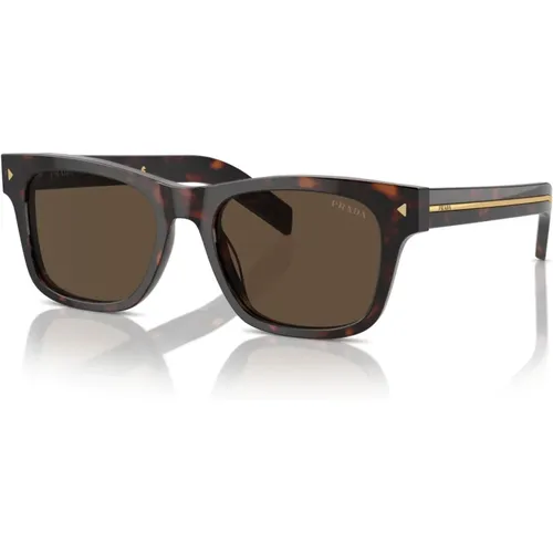 Stylish Sunglasses in Havana/ , male, Sizes: 54 MM - Prada - Modalova